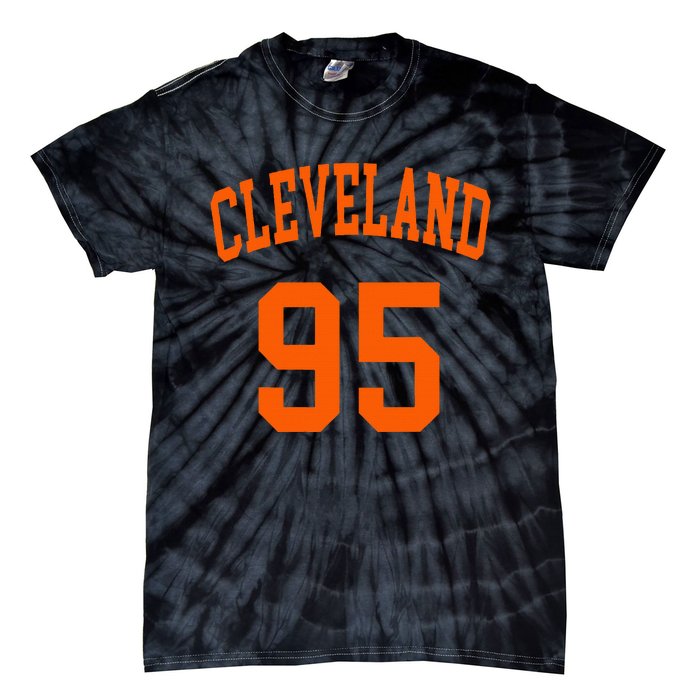 Cleveland Ohio Us American College Font Number 95 Tie-Dye T-Shirt