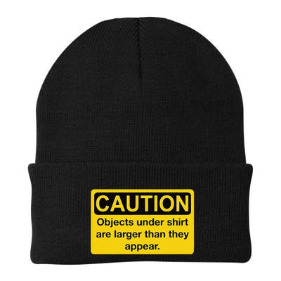 Caution Objects Under Are Larger Than They Appear. Knit Cap Winter Beanie