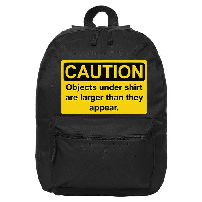 Caution Objects Under Are Larger Than They Appear. 16 in Basic Backpack