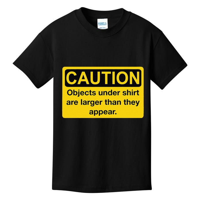 Caution Objects Under Are Larger Than They Appear. Kids T-Shirt