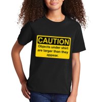 Caution Objects Under Are Larger Than They Appear. Kids T-Shirt