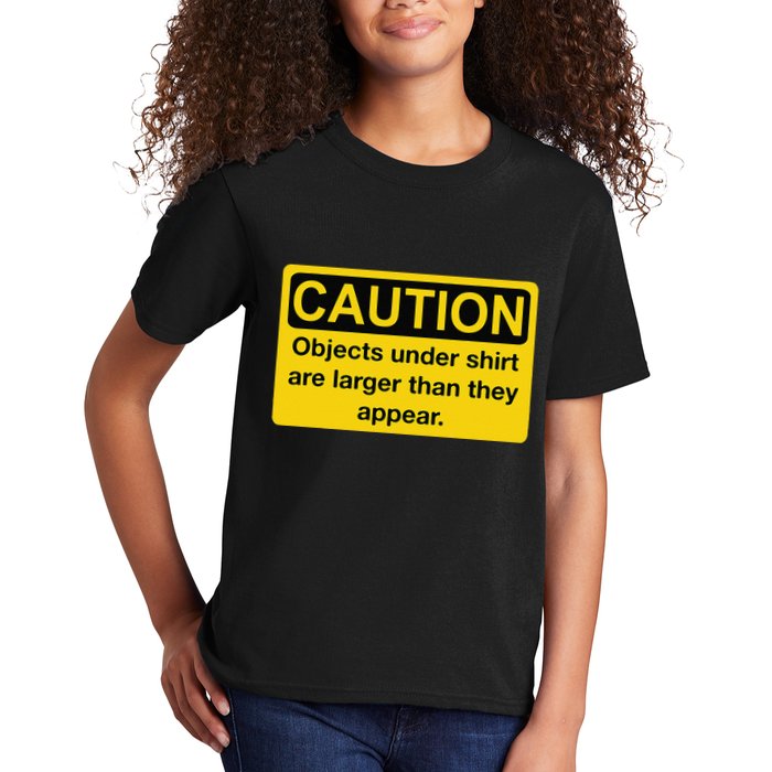 Caution Objects Under Are Larger Than They Appear. Kids T-Shirt