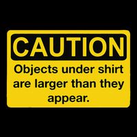 Caution Objects Under Are Larger Than They Appear. Kids T-Shirt