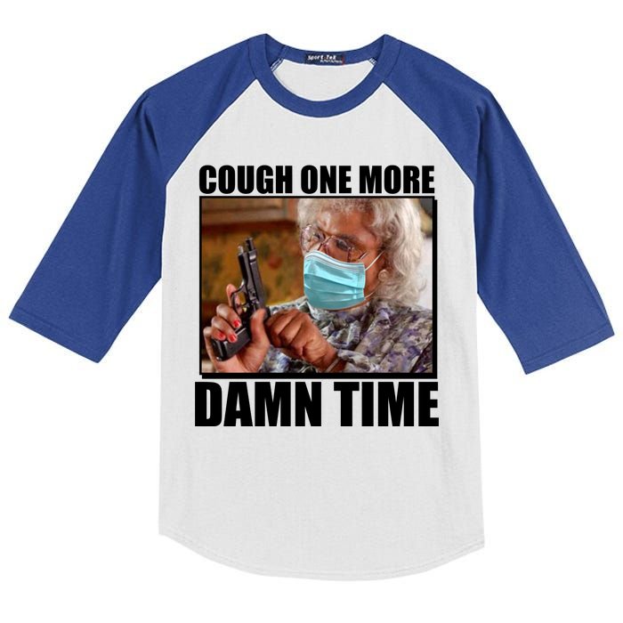 Cough One More Damn Time Kids Colorblock Raglan Jersey