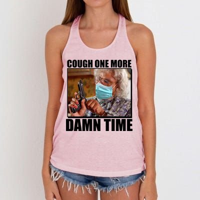 Cough One More Damn Time Women's Knotted Racerback Tank