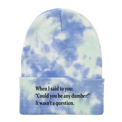 Could You Be Any Dumber Tie Dye 12in Knit Beanie