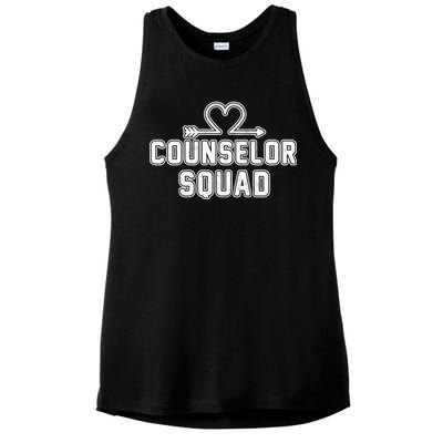 Counselor Squad Heart Ladies PosiCharge Tri-Blend Wicking Tank