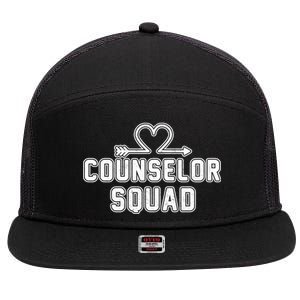 Counselor Squad Heart 7 Panel Mesh Trucker Snapback Hat