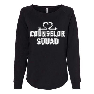 Counselor Squad Heart Womens California Wash Sweatshirt