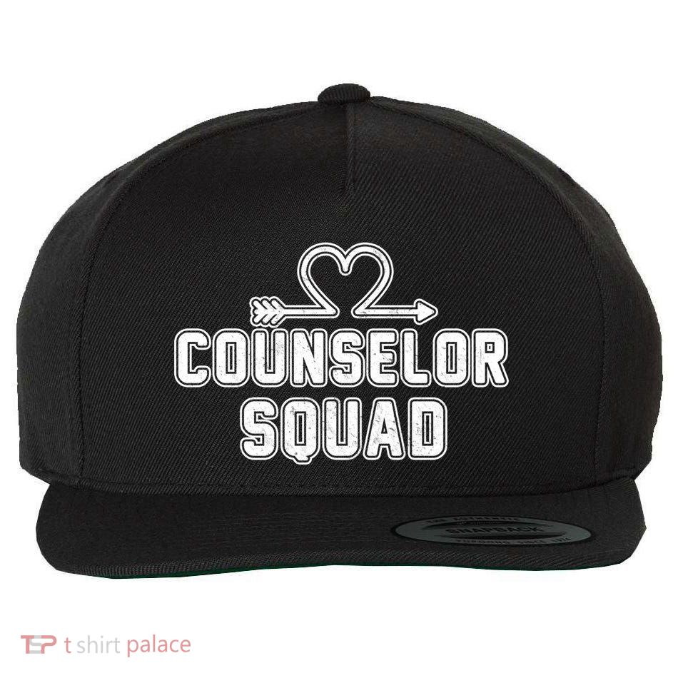 Counselor Squad Heart Wool Snapback Cap