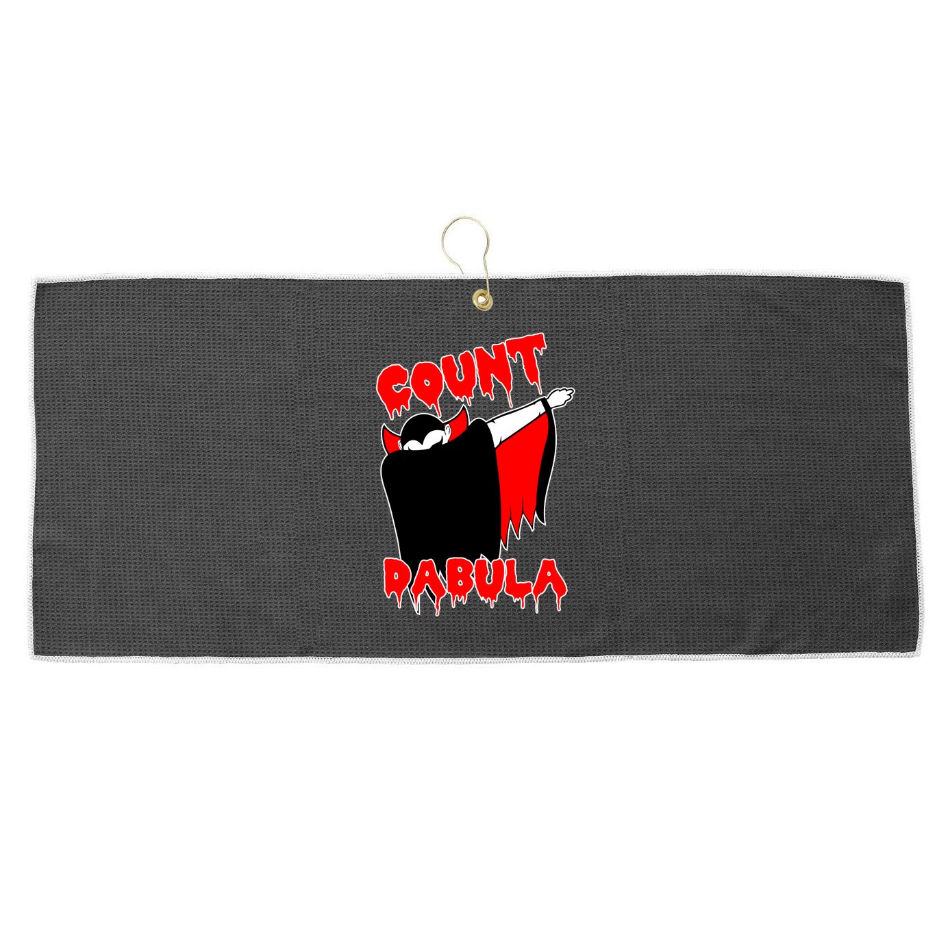 Count Dabula Bloody Vampire Halloween Large Microfiber Waffle Golf Towel