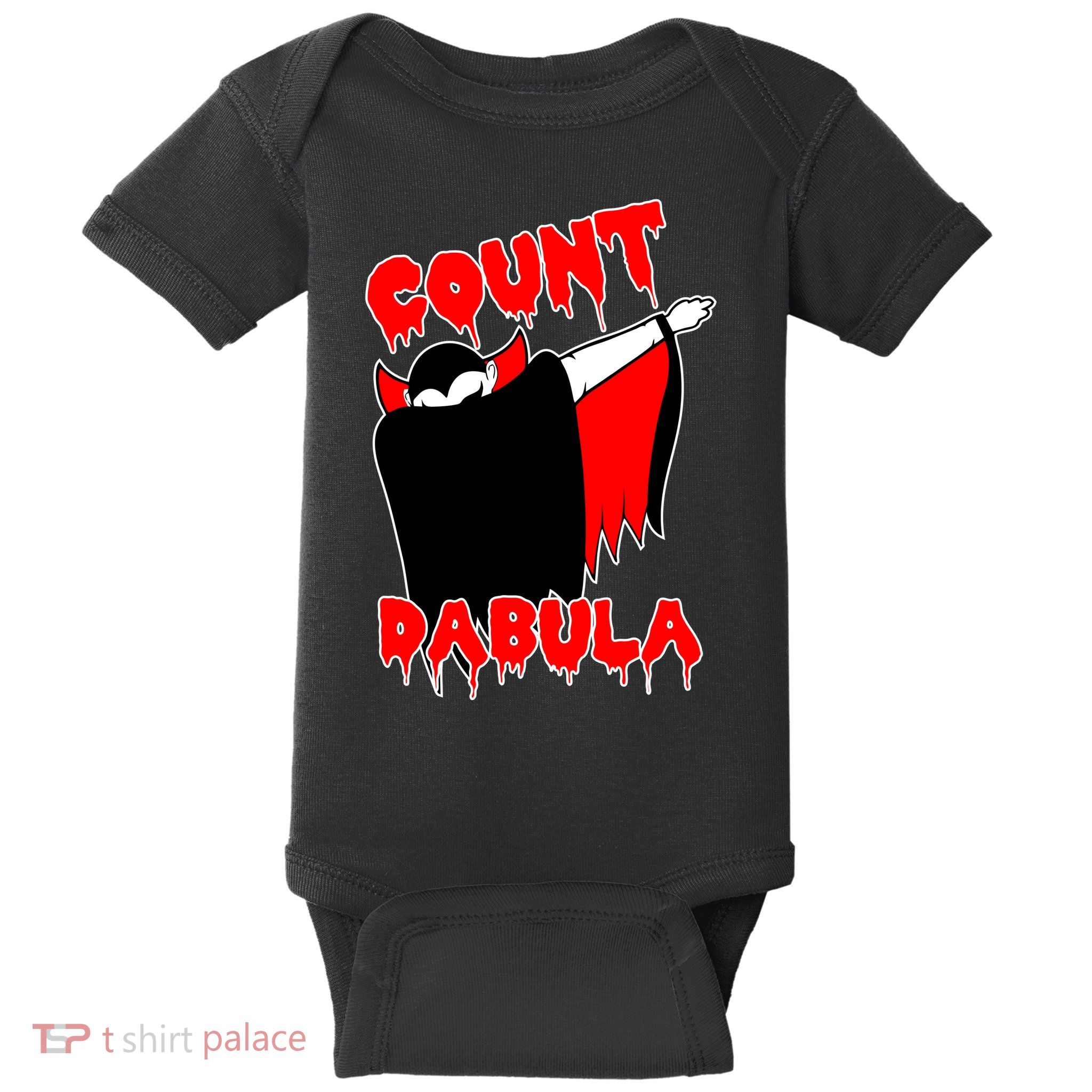 Count Dabula Bloody Vampire Halloween Baby Bodysuit