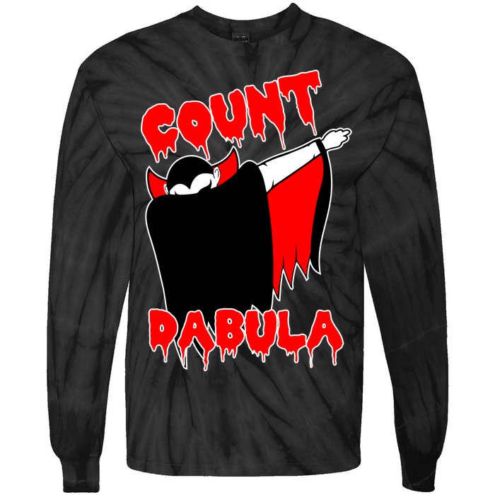 Count Dabula Bloody Vampire Halloween Tie-Dye Long Sleeve Shirt