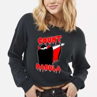 Count Dabula Bloody Vampire Halloween Cropped Pullover Crew
