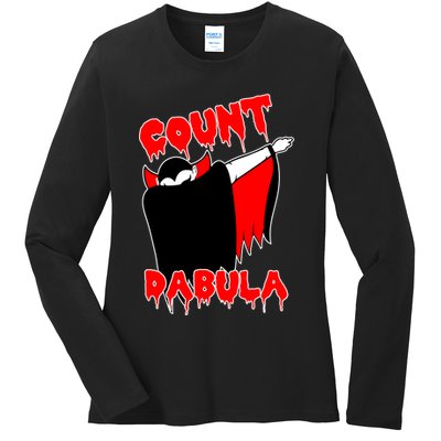 Count Dabula Bloody Vampire Halloween Ladies Long Sleeve Shirt