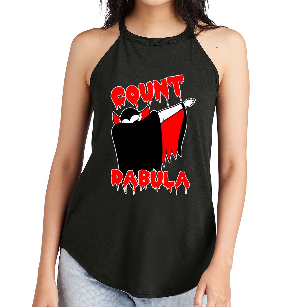 Count Dabula Bloody Vampire Halloween Women's Perfect Tri Rocker Tank