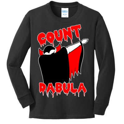 Count Dabula Bloody Vampire Halloween Kids Long Sleeve Shirt