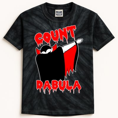 Count Dabula Bloody Vampire Halloween Kids Tie-Dye T-Shirt