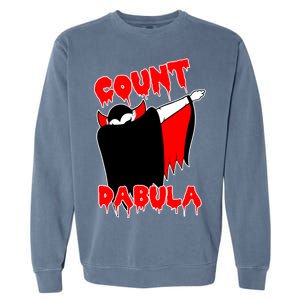 Count Dabula Bloody Vampire Halloween Garment-Dyed Sweatshirt