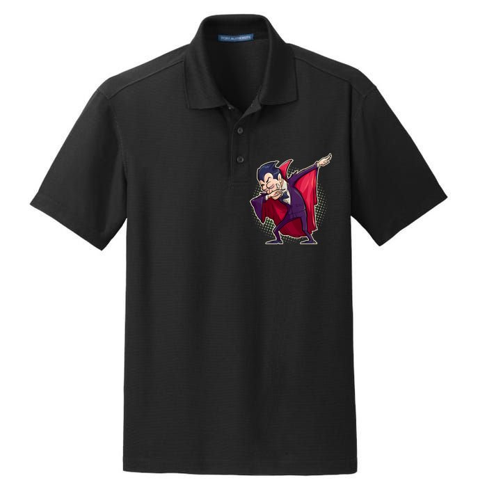 Count Dabula Dabbing Halloween Dry Zone Grid Polo