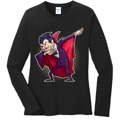 Count Dabula Dabbing Halloween Ladies Long Sleeve Shirt