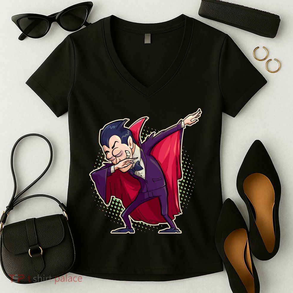 Count Dabula Dabbing Halloween Women's V-Neck T-Shirt