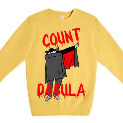 Count Dabula Dabbing Vampire Halloween Premium Crewneck Sweatshirt