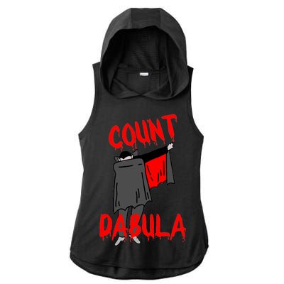 Count Dabula Dabbing Vampire Halloween Ladies PosiCharge Tri-Blend Wicking Draft Hoodie Tank