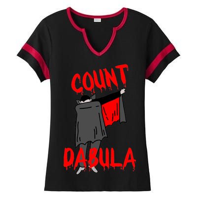 Count Dabula Dabbing Vampire Halloween Ladies Halftime Notch Neck Tee