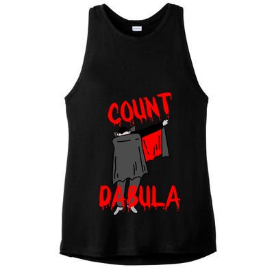 Count Dabula Dabbing Vampire Halloween Ladies PosiCharge Tri-Blend Wicking Tank
