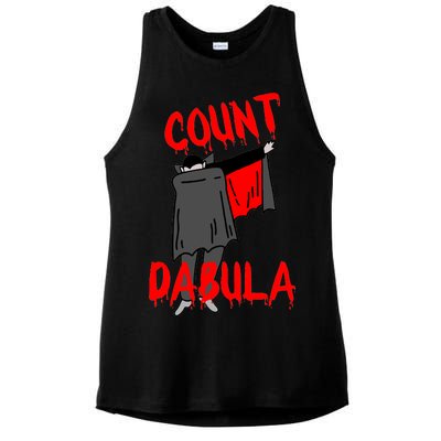 Count Dabula Dabbing Vampire Halloween Ladies PosiCharge Tri-Blend Wicking Tank