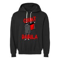 Count Dabula Dabbing Vampire Halloween Garment-Dyed Fleece Hoodie