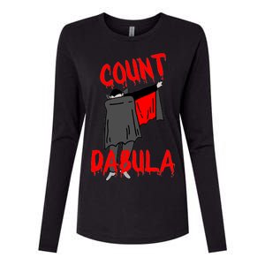 Count Dabula Dabbing Vampire Halloween Womens Cotton Relaxed Long Sleeve T-Shirt