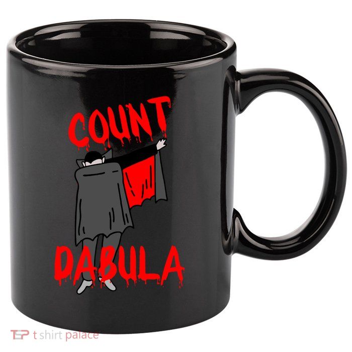 Count Dabula Dabbing Vampire Halloween 11oz C Handle Ceramic Mug