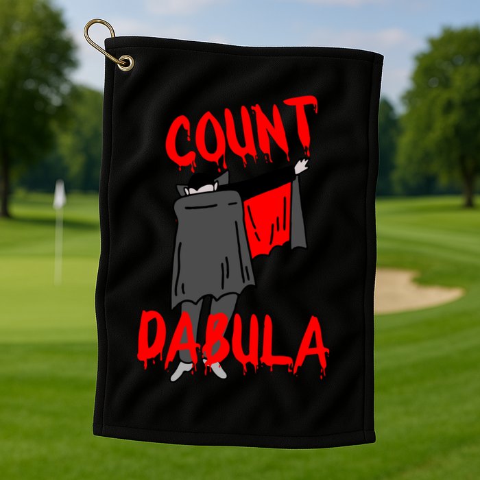 Count Dabula Dabbing Vampire Halloween Golf Towel