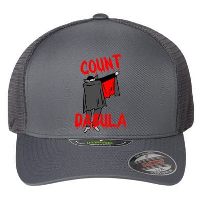 Count Dabula Dabbing Vampire Halloween Flexfit Unipanel Trucker Cap