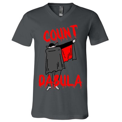 Count Dabula Dabbing Vampire Halloween V-Neck T-Shirt