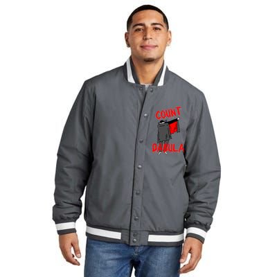 Count Dabula Dabbing Vampire Halloween Insulated Varsity Jacket