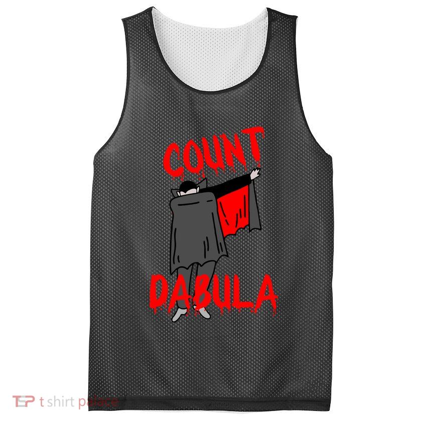 Count Dabula Dabbing Vampire Halloween Mesh Reversible Basketball Jersey Tank
