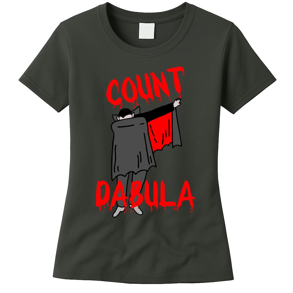 Count Dabula Dabbing Vampire Halloween Womens T-Shirt