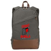 Count Dabula Dabbing Vampire Halloween Cotton Canvas Backpack
