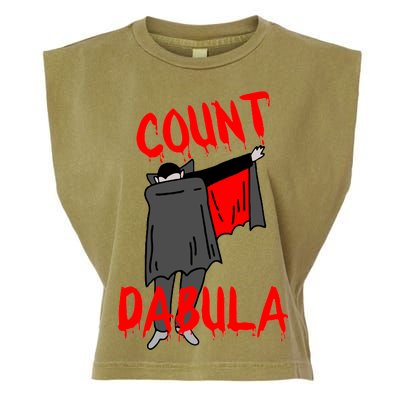 Count Dabula Dabbing Vampire Halloween Garment-Dyed Women's Muscle Tee