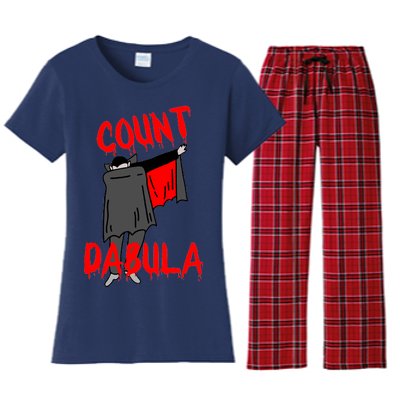 Count Dabula Dabbing Vampire Halloween Women's Flannel Pajama Set