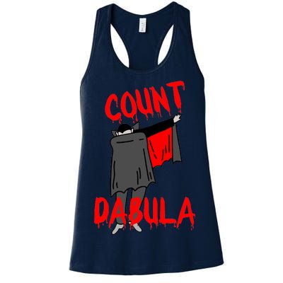 Count Dabula Dabbing Vampire Halloween Women's Racerback Tank