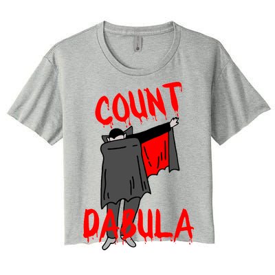 Count Dabula Dabbing Vampire Halloween Women's Crop Top Tee