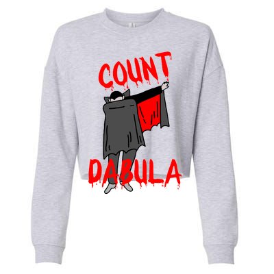 Count Dabula Dabbing Vampire Halloween Cropped Pullover Crew