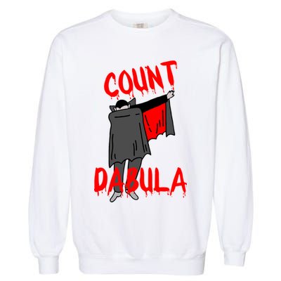 Count Dabula Dabbing Vampire Halloween Garment-Dyed Sweatshirt