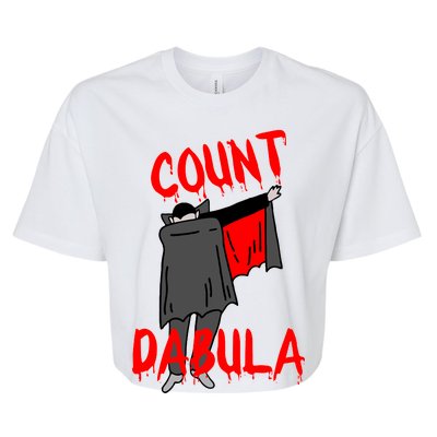 Count Dabula Dabbing Vampire Halloween Bella+Canvas Jersey Crop Tee