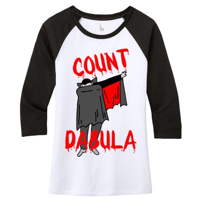 Count Dabula Dabbing Vampire Halloween Women's Tri-Blend 3/4-Sleeve Raglan Shirt