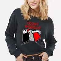 Count Dabula Halloween Cropped Pullover Crew